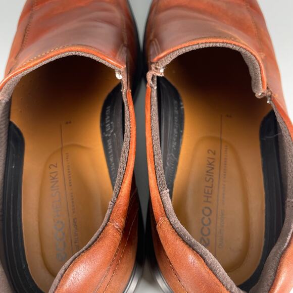 ECCO Helsinki Mens 10-10.5 Brown Leather Apron Toe Slip-On Casual Slip On Loafer main image 6